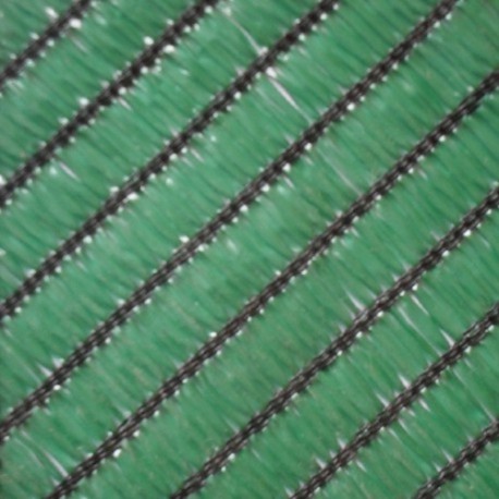 Malla de sombreo al 90% de ocultación en rollo de 1,5x100 metros en Color Verde Claro.