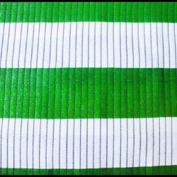 Malla de sombreo al 90% de ocultación en rollo de 2x100 metros en Color Bicolor Verde y Blanco.